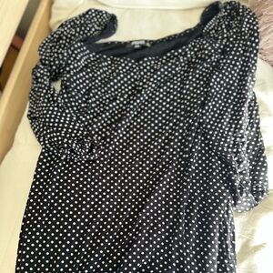 Missguided Black Dress with White Polka Dots